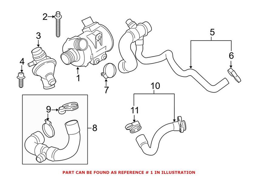 BMW Engine Water Pump 11517597715